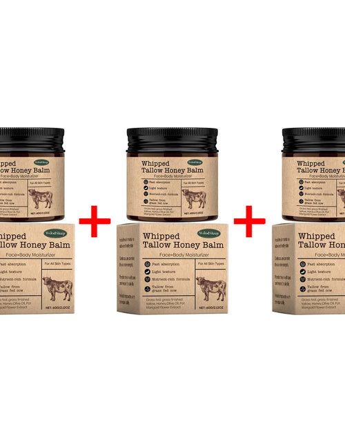 Load image into Gallery viewer, ​Beef Tallow Paste Deeply Moisturizer Brightening Wrinkle Remover Grass Fed Tallow Wild Honey Face Body Cream Skin Car
