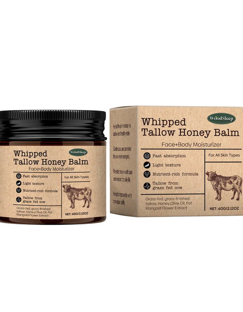 Load image into Gallery viewer, ​Beef Tallow Paste Deeply Moisturizer Brightening Wrinkle Remover Grass Fed Tallow Wild Honey Face Body Cream Skin Car
