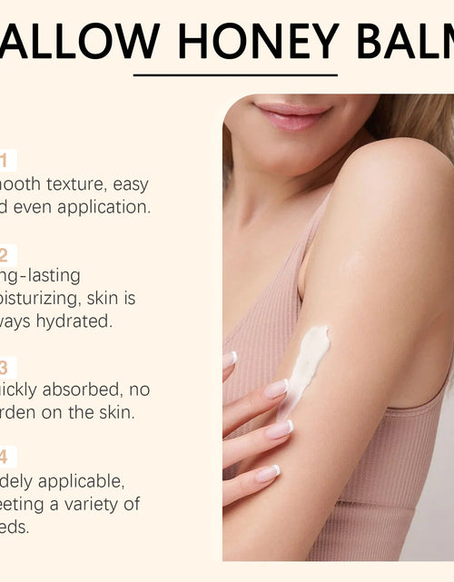 Load image into Gallery viewer, ​Beef Tallow Paste Deeply Moisturizer Brightening Wrinkle Remover Grass Fed Tallow Wild Honey Face Body Cream Skin Car
