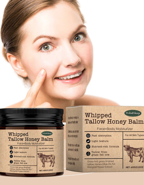 Load image into Gallery viewer, ​Beef Tallow Paste Deeply Moisturizer Brightening Wrinkle Remover Grass Fed Tallow Wild Honey Face Body Cream Skin Car
