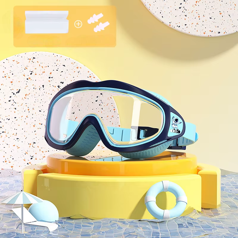 AquaChamp Kids Swim Set – Waterproof Anti-Fog Swimming Goggles & Cap with Protective Case